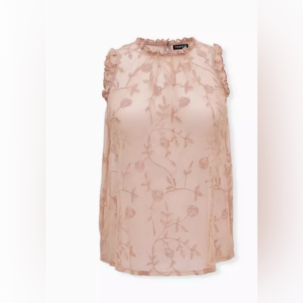 Torrid Ruffle Embroidered Blouse - Picture 5 of 10